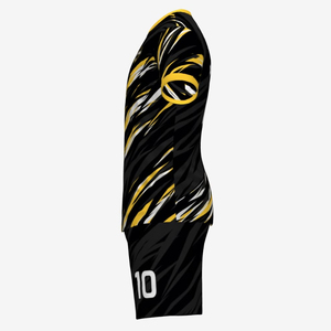 Uniforme de Fútbol Personalizado con Diseño a Cuadros/Letras, Venta al Por Mayor, Conjunto de Camiseta y Pantalones Cortos para Adultos, de Secado Rápido, Sublimado y Transpirable - Product Image 3