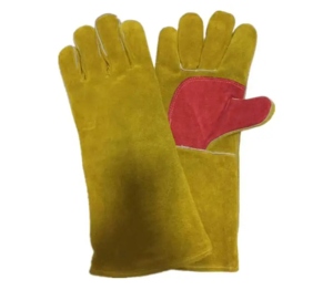 Premium Heavy-Duty Cow Split Leather Welding Gloves Industrial Safety <b>Fire</b> Proof and Heat Resistant Durable Reinforced Leather - Product Image 5