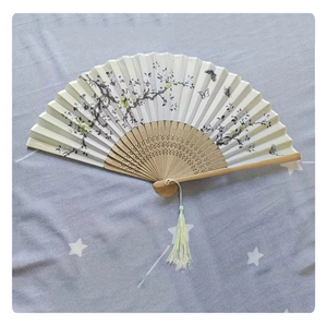 HERMOSO VENTILADOR DE MANO DE BAMBÚ AZUL-PRODUCTO CALIENTE 2024 - IDEAL PARA REGALOS Y DECORACIÓN-DISEÑO EXCLUSIVO - Product Image 1