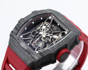 Reloj de pulsera para hombre, mecánico automático, esqueletizado, deportivo, informal, de negocios, de fibra de carbono negra 3501, de diseño exquisito y lujoso - Product Image 3