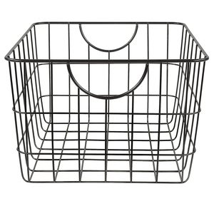 Round Iron Flower Pot Basket With Hook Classic Metal Design For Hanging Indoor Outdoor Use Durable Storage Basket - Product Image 4