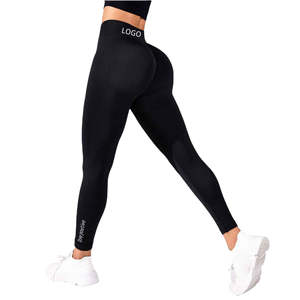 Legging de sport sans couture à taille haute avec contrôle du ventre à pois, legging de yoga non transparent pour femme, pantalon de fitness idéal pour l'OEM - Product Image 3