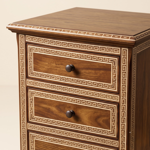 Table d'appoint en bois avec incrustations en os, faite à la main, durable, décoration intérieure, pièce d'appoint de luxe, artisanat moderne, cadeau - Product Image 5
