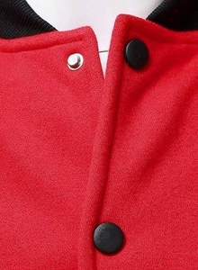 Veste universitaire unisexe noire à capuche et col montant, manches en cuir PU, fermeture à bouton unique, tissu nylon imperméable pour l'hiver, style formel - Product Image 5