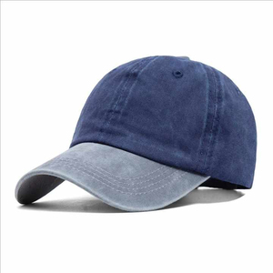 Unisex Cotton Baseball Cap 6-Panel Washed Gray Yellow Brim Adjustable Fitted Casual Spring <b>Summer</b> <b>Hat</b> - Product Image 4