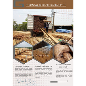 Wholesale All-Size 33mm Flexible Rattan Core Ready to Export Handicraft Webbing Rattan <b>Basket</b> Premium Quality for <b>Basket</b> Making - Product Image 6