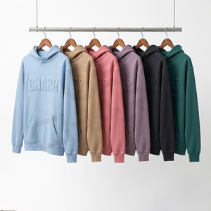 Streetwear 100% coton molletonné, tissu épais 350g, logo 3D brodé personnalisé, coupe ample pour homme, séchage rapide - Product Image 5