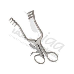 IAA SURGICAL INSTRUMENTS Rétracteur Cérébellaire Auto-Retenu Adson en Acier Inoxydable 4x4 à Pointes Aiguisées, Poignée Anneau, Manuel, CE - Product Image 2