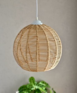 Lámpara de Techo Colgante Decorativa de Mimbre de Bambú, Hecha a Mano, de Ratán, Moderna, Eléctrica, Manual, Vintage, Industrial, para el Hogar - Product Image 4