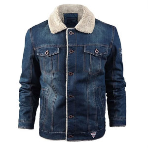 Chaqueta Vaquera Moderna para Hombre, 100% Algodón de Alta Calidad, Corte Ajustado, con Diseño de Parches, Ecológica y Transpirable, Talla Grande para Invierno - Product Image 4