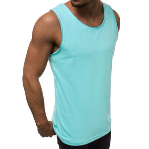 Camiseta sin Mangas para Hombre OEM, Tejido Transpirable Sublimado, para Gimnasio y Fitness, Poliéster/Algodón, Informal, de Verano, Secado Rápido, Gran Venta - Product Image 1