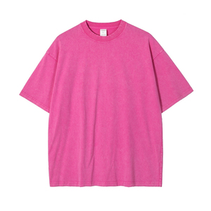 Camiseta con efecto acid wash 100% algodón, oversize, tallas grandes, con estampado gráfico, camisetas para hombre con logo impreso, camiseta vintage para hombre, ropa al por mayor. - Product Image 3