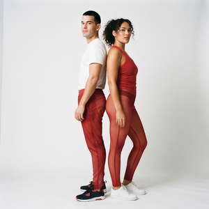 Leggings de Malla Transparente con Acabado Personalizado, Leggings de Malla sin Costuras para Mujer, Leggings de Malla de Cintura Alta Unisex - Product Image 4
