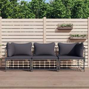 Ensemble de salon de jardin anthracite - Product Image 1
