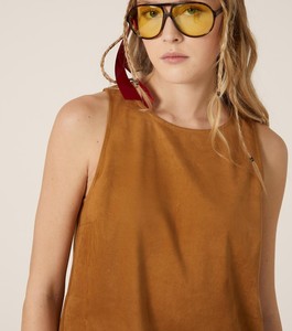 Débardeur en daim pour femme, haut court décontracté sans manches en daim doux, vente en gros, personnalisation OEM, fournisseur de qualité supérieure - Product Image 4
