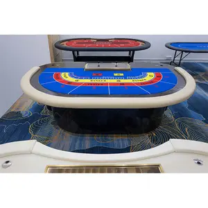 High Quality Casino Games Baccarat Poker Table Casino Equipment Customize 10 Players Sale Casino Poker Table