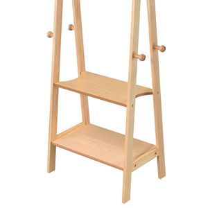 Gancio e appendiabiti da parete con finitura naturale alta 59 \ "per capi e cappotti - Product Image 3