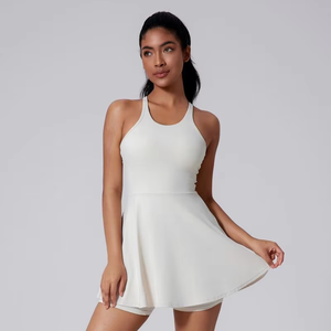 Jupe plissée personnalisée pour femme, taille haute, 2 en 1, sportive, pour la course à pied, le tennis, le paddle, le golf, le pickleball, avec poche - Product Image 5