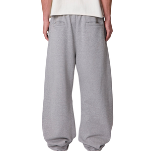 Customized <b>Men</b> Heavyweight Fleece <b>Trouser</b> Loose Wide Leg <b>Drawstring</b> Waist Open Hem Casual Streetwear Pants OEM Clothing Supplier - Product Image 2