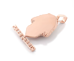 925 <b>Sterling</b> <b>Silver</b> Moissanite Pendant <b>Necklace</b> Rose Gold Plated Unisex Hip Hop Charm Pendant for Party - Product Image 5