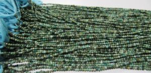Cuentas facetadas de turquesa natural sin tratar, color azul, hebra de 13 pulgadas - Product Image 4