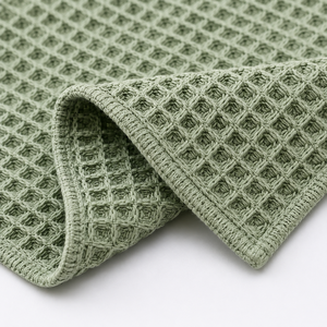 100% Cotton Waffle Square Dish <b>Cloth</b> Quick-Dry Kitchen Scrubber-Damask Woven 300-499 GSM Scouring Pad for Dishes - Product Image 4