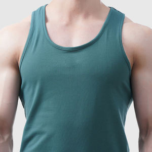 เสื้อกล้ามผู้ชายสีพื้นคุณภาพสูง ทรงหลวม ใส่สบาย เหมาะสำหรับออกกำลังกาย ฟิตเนส ใส่ลำลองที่บ้านและใส่เดินเล่น - Product Image 6