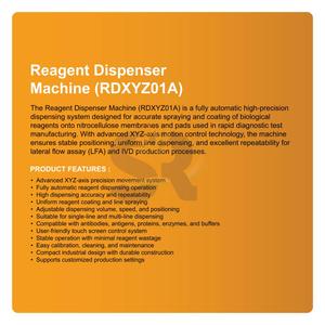 Distributeur de réactifs de haute précision, équipement de pulvérisation de bandelettes de diagnostic à flux latéral, système de manipulation des liquides pour laboratoire - Product Image 2
