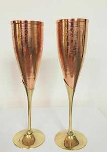 Taza de cobre martillado a mano, brillante y elegante, con un diseño cosido para beber al aire libre - Product Image 3