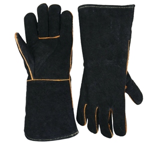 JNM SAFETY JNM-125 Gants de sécurité en cuir 11oz 40cm avec doublure en coton résistant à la chaleur, protection pour soudeur, barbecue, antidérapants, durables - Product Image 1