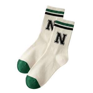 Calcetines Deportivos de Algodón Acanalado Sublimado con Logotipo Personalizado al por Mayor, Antibacterianos, Finos, para Entrenamiento, Verano, OEM - Product Image 1