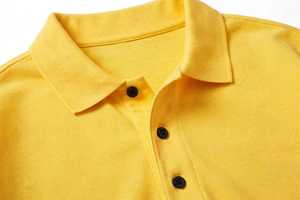 Polo à manches courtes surdimensionné jaune pour homme Pada Prime, boutonné, décontracté, avec logo imprimé sur la poitrine, 100 % coton, 220 grammes - Product Image 6