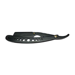 Navaja de barbero profesional de acero inoxidable con color personalizado, herramienta de afeitado recta para salón de belleza y barbería, con logotipo personalizado. - Product Image 1