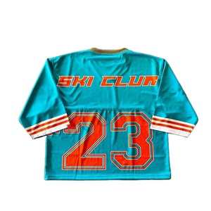 Men Street Wear Retro Soccer Jersey Printed Quick Dry Oversized T-shirts Boxy Cropped Mesh Custom Baseball Soccer Jersey for Men - Product Image 4