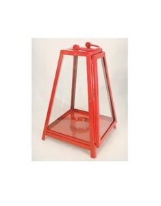 Home Decor Christmas Metal Lantern Light Decorative <b>Red</b> Moroccan Lantern Handcrafted <b>Candle</b> Holder Glass Wrought Iron Lanterns - Product Image 1