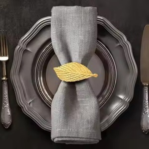 Ensemble d'anneaux à serviettes en métal au design classique, porte-serviettes élégant pour restaurant, réception de mariage, banquet, dîner et maison - Product Image 2