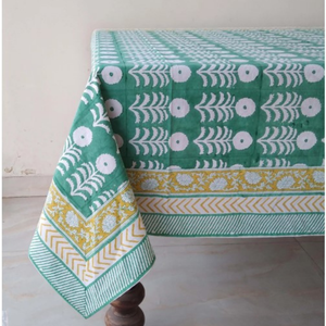 Rectangle Jacquard <b>Tablecloth</b>, Natural Fiber Linen and Cotton, Holiday Boho Colors Table Cover, Luxury European Linen, Seats 10- - Product Image 4