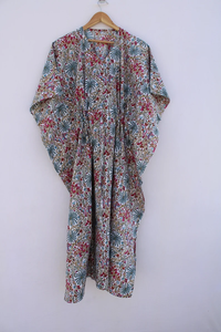 Vestido Kaftán Informal de Verano con Estampado Floral Tropical, sin Mangas, de Algodón, para Mujer, Ropa de Playa, Estilo Asia Pacífico - Product Image 2