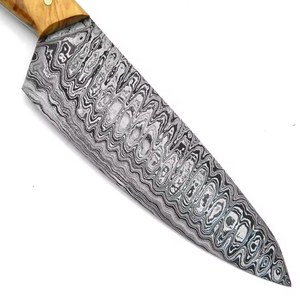 มีดทำครัวเหล็กดามัสกัสคุณภาพสูง งานแฮนด์เมด แข็งแรง ทนทาน คมพิเศษ ยี่ห้อ PRESTIGE BLADES สำหรับขายส่ง ใช้ได้ทั้งมือซ้ายและขวา - Product Image 6
