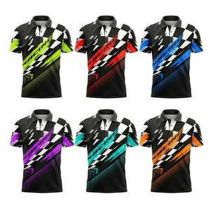 Chemises Polo de Course Personnalisées pour Hommes, Manches Courtes, Impression par Sublimation, Séchage Rapide, Polyester, Toutes Saisons, Moto, Auto, F1 - Product Image 1