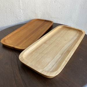 Plateau de service rectangulaire en bois fait main, élégant plateau en bois naturel pour la cuisine, la table à manger, la table basse et la décoration de la maison - Product Image 3