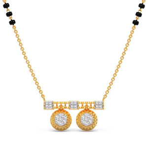 Collar con Colgante Geométrico de Doble Disco y Diamante Cuadrado con Diseño Calado - Product Image 1