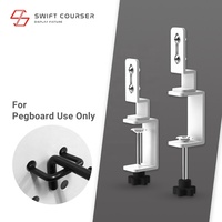 Meilleures ventes : Pinces pour panneaux perforés thermolaquées avec réglage d'espacement et logo personnalisé pour affichage en centre commercial - Swift Courser Display