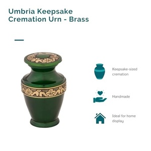 Elegant Brass <b>Keepsake</b> Cremation Urn <b>Memorial</b> Ash Holder Featuring Decorative Secure Threaded Lid And Premium Surface Finish - Product Image 6