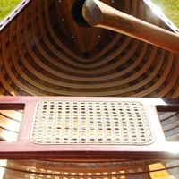 K037 Anciens canots en bois artisanaux modernes – Présentoir uniquement – Artisanat en bois et fibre de verre durable et léger pour la navigation, l'extérieur et la maison