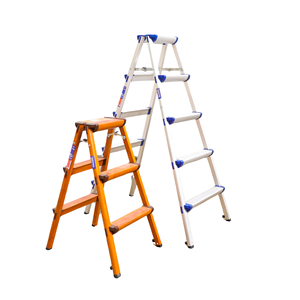 Wood <b>Step</b> Ladder 4 <b>Steps</b> 6FT Height 150kg Capacity Household Use Modern Design Manual Locking Mechanism - Product Image 1