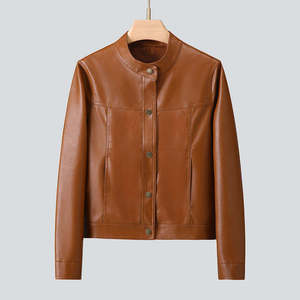 Vestes en cuir personnalisées pour femmes, veste en cuir noire pour femmes - Product Image 2