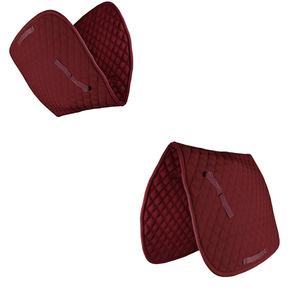New Arrival Full Size Breathable Fleece Lining Cotton Outshell Customized Polyester <b>Foam</b> Satin Horse Saddle <b>Pad</b> Equestrian - Product Image 1