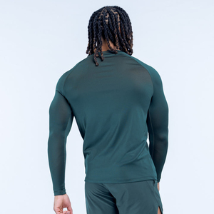 Camisetas de Gimnasio de Manga Larga para Hombre, Transpirables, de Poliéster, de Secado Rápido, Cuello Redondo, Camisetas de Entrenamiento Físico para Hombre al por Mayor - Product Image 6