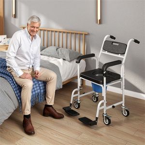 Sedia a rotelle comoda per disabili con alimentazione manuale ed elettrica, in plastica e acciaio resistente, certificata TUV - Product Image 2